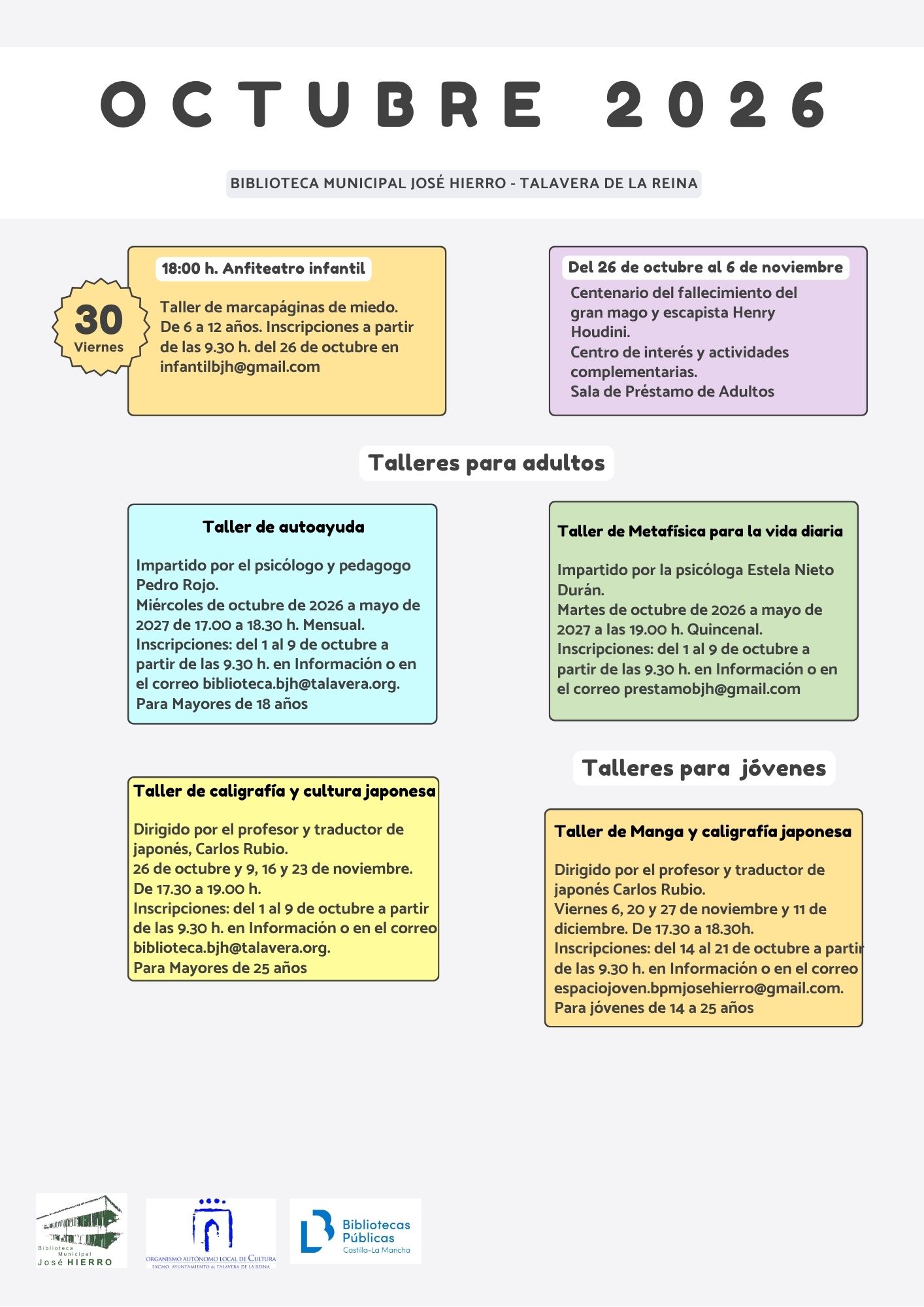 calendario octubre 2026 2